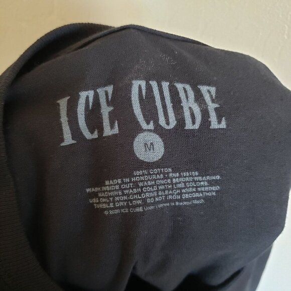 Ice Cube Graphic Print T-Shirt Tee Short Sleeve Crewneck Black Size Men's M NEW - Picture 2 of 8